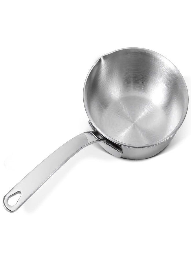 Qulkws 5.1-Inch Mini Egg Pan Stainless Steel Mini Sauce Pan Omelet Frying Pan with Spout for Home Kitchen Restaurant - Image 1